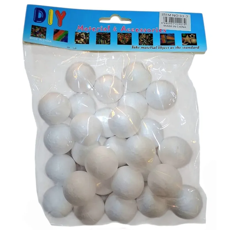 Pack Of 28 Pcs Polystyrene Balls Diameter 2.7 cm Ideal For School Science Projects & Creative Modeling , Solar System Model (33-7)